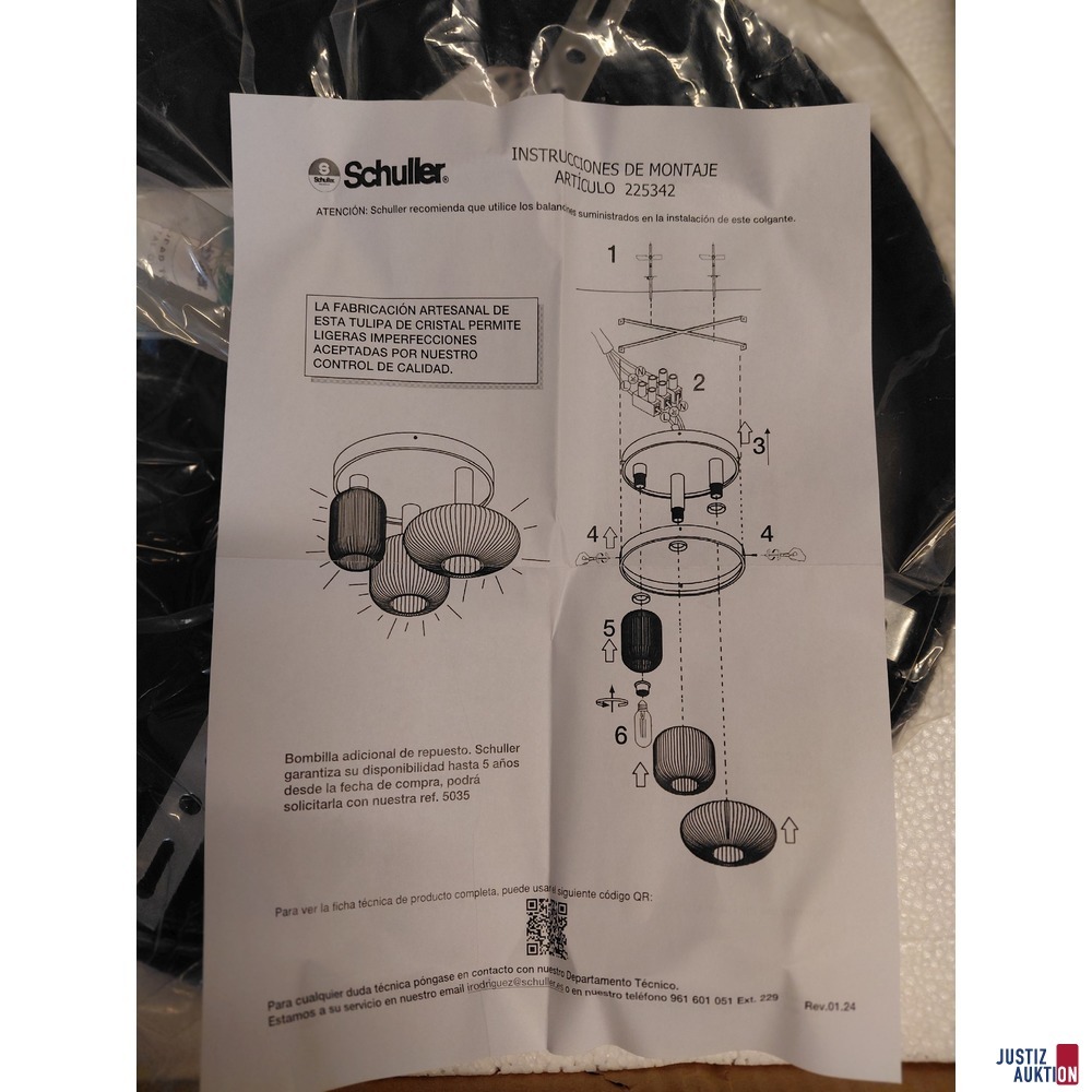 Deckenleuchte von Schuller
