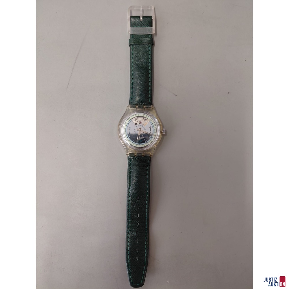Swatch Twenty Three Jewels Automatik&comma; Lederband