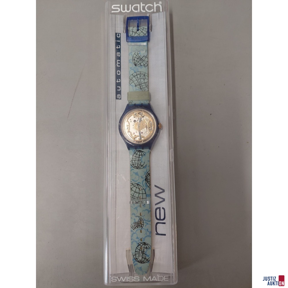 Swatch Model Twenty Three Jewels Automatik mit H&uuml;lle&comma; Plastikband