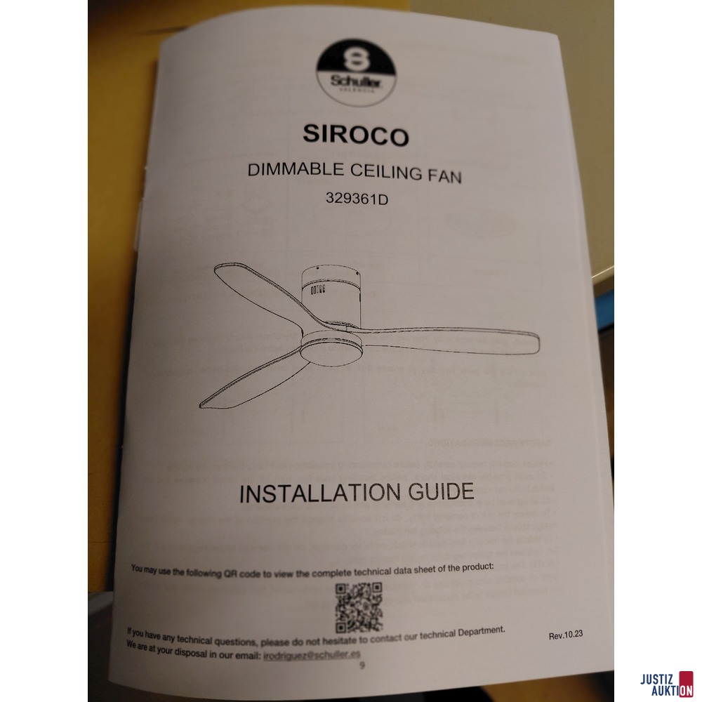 Dimmbarer Deckenventilator von Schuller