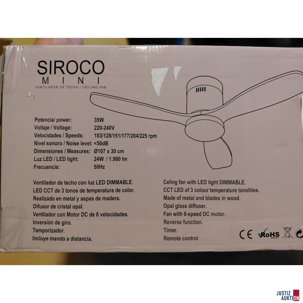 Dimmbarer Deckenventilator von Schuller