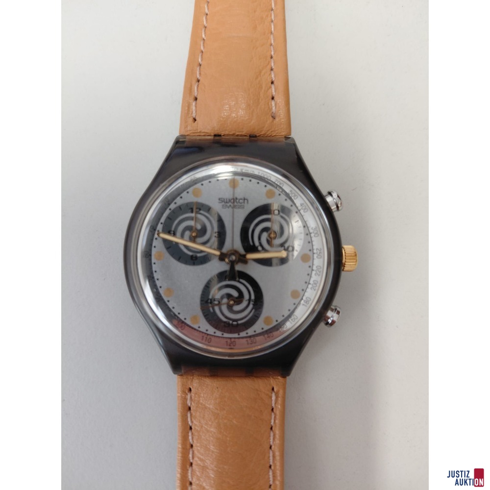 Swatch Twenty Two Jewels 24 -&nbsp;Batteriebetrieben mit Lederband