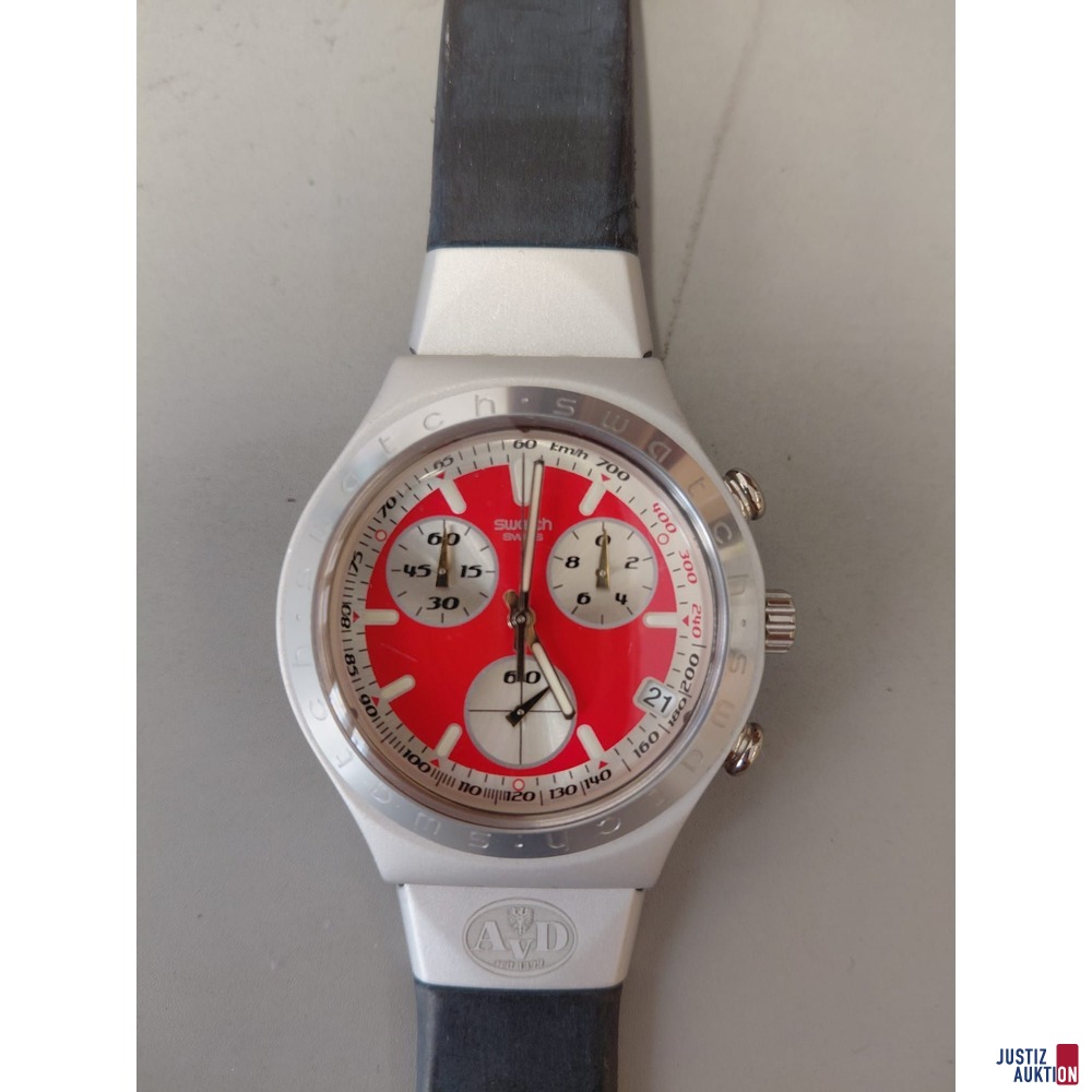 Swatch  Irony Four Jewels Aluminium&comma;  Batteriebetrieben&comma; Plastikband