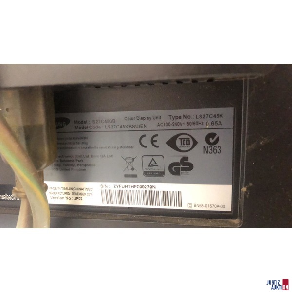Monitor hinten