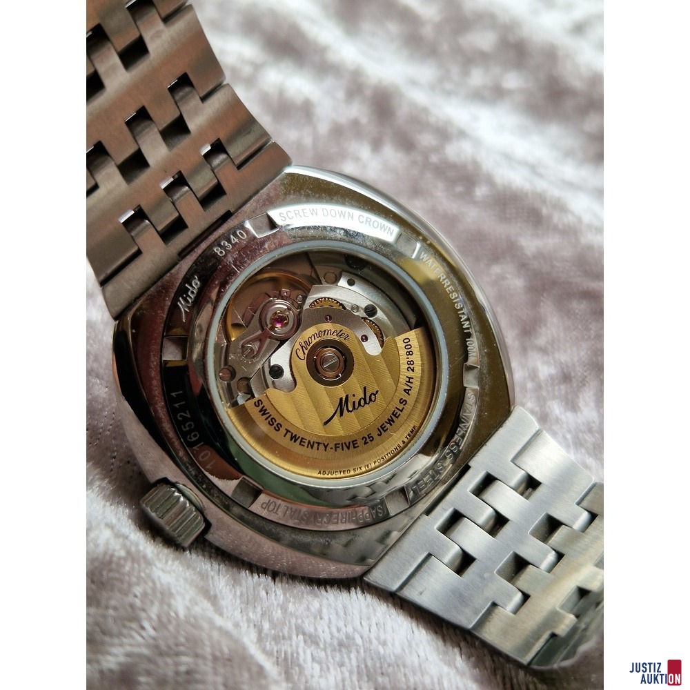 Armbanduhr Mido Rückseite