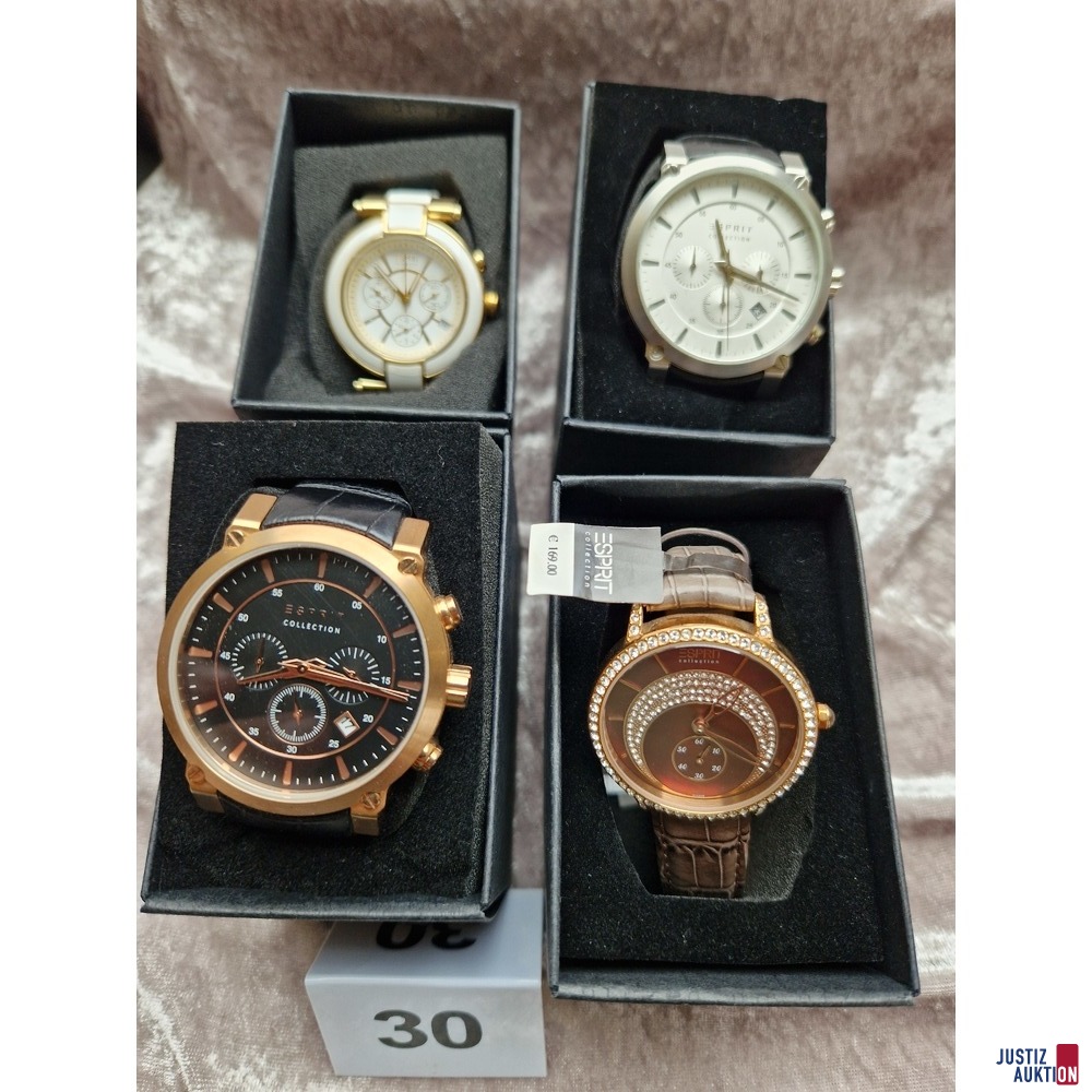 vier Armbanduhren