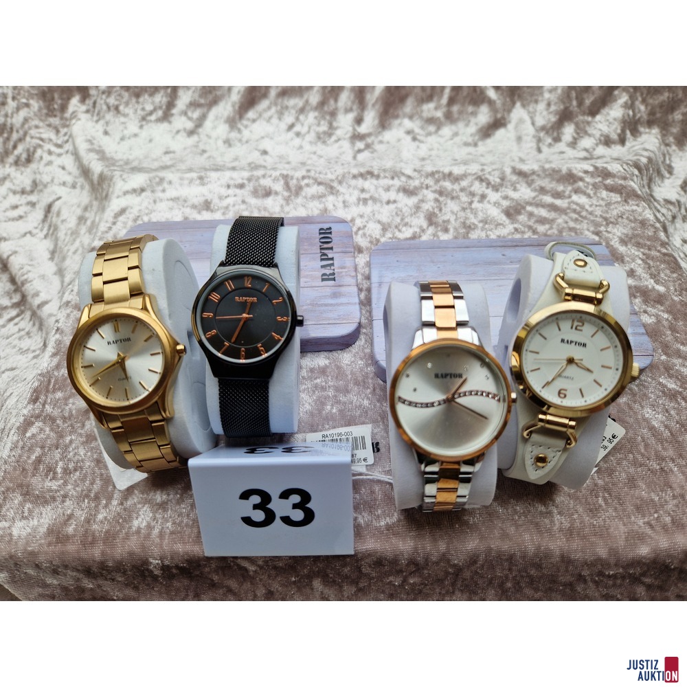 vier Armbanduhren
