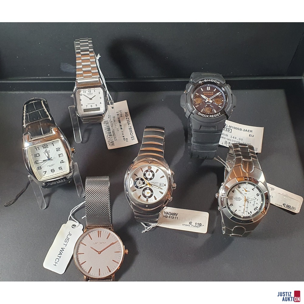 Armbanduhren "Casio" u.a.