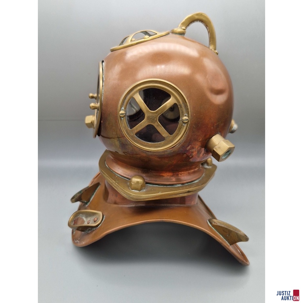Taucherhelm Deko Seitenansicht