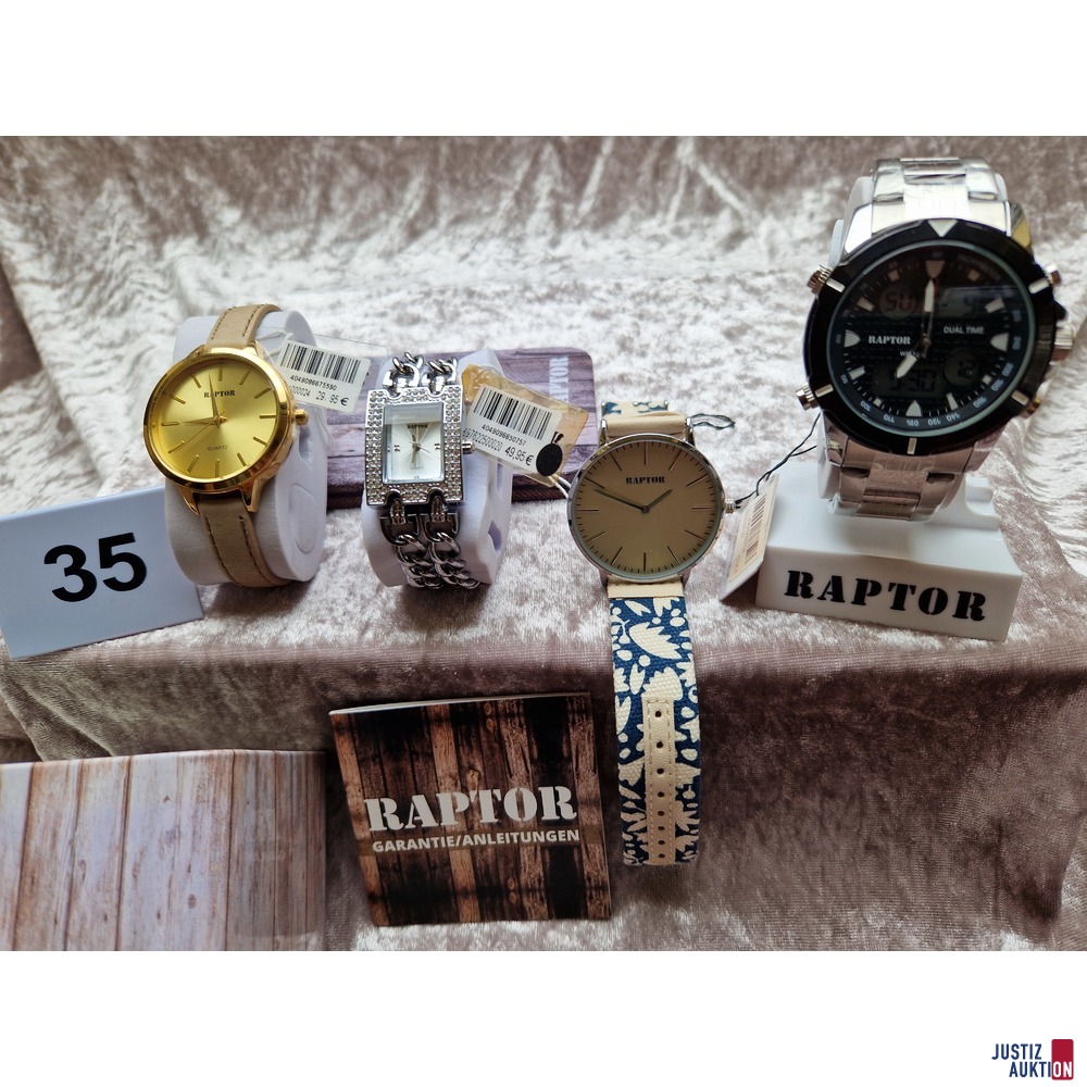 vier Armbanduhren