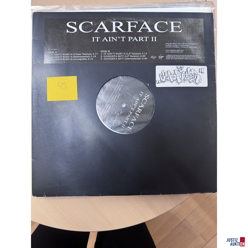 Schallplatte -&nbsp;Scarface&comma; &bdquo;It Ain&apos&semi;t Part II&OpenCurlyDoubleQuote;&comma; Catalog&num;&colon; VUSTDJ190