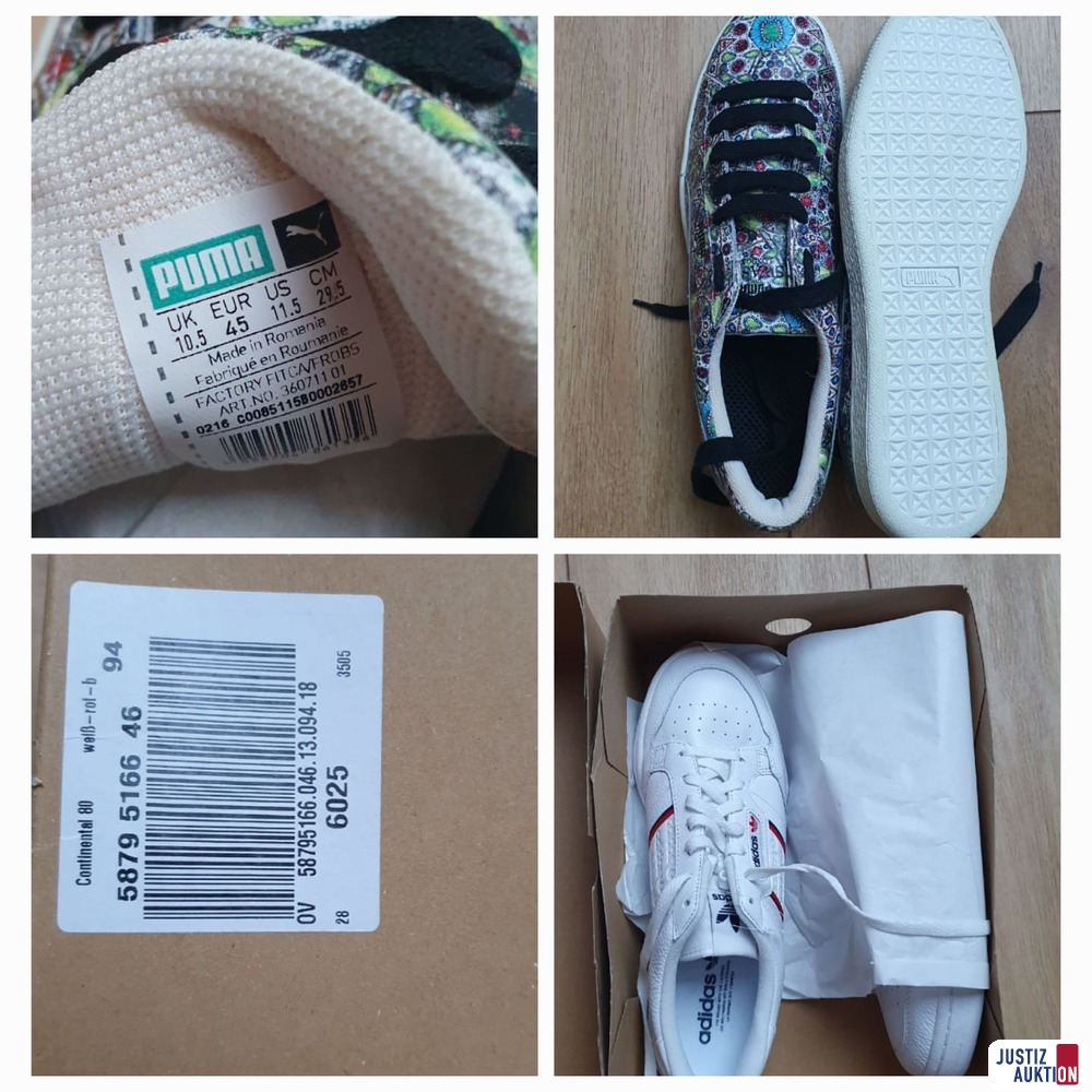 Puma und Adidas Schuhe