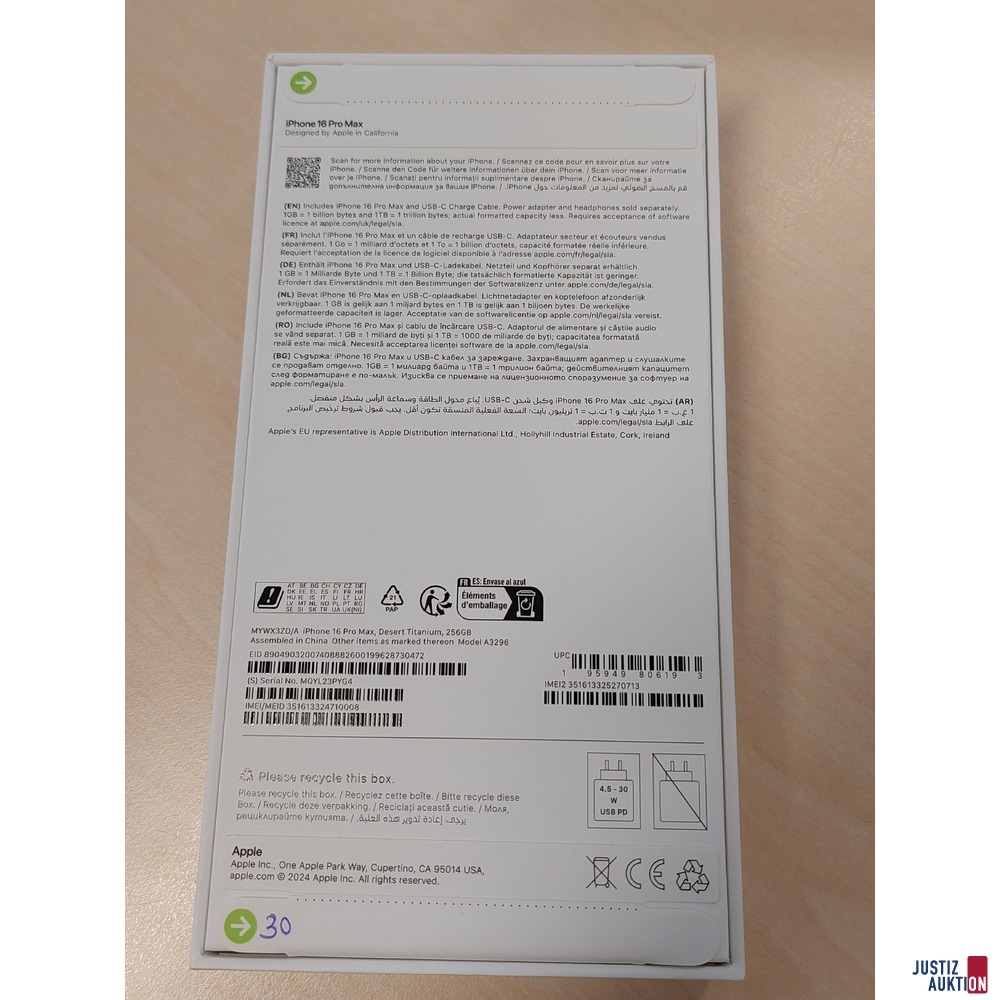 Handy der Marke Apple iPhone 16 Pro Max Desert Titanium&comma; 256GB