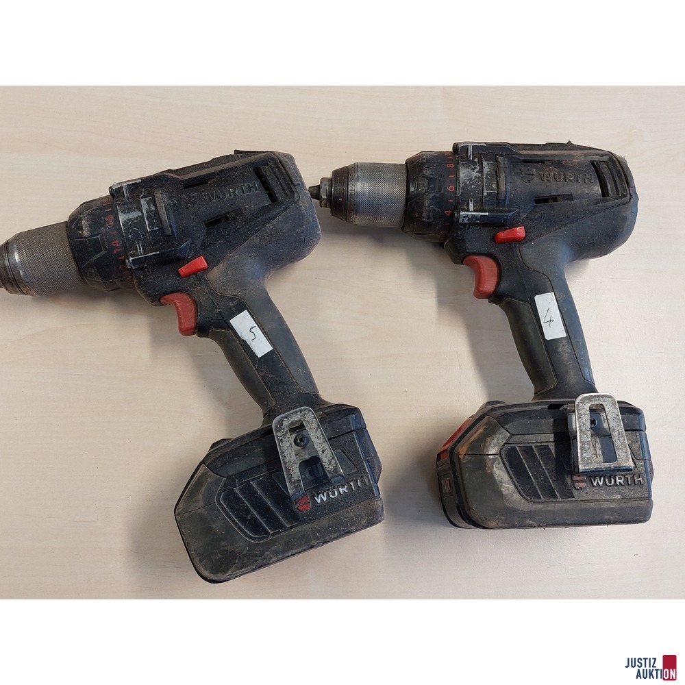 2 Akku-Bohrer der Marke W&uuml;rth