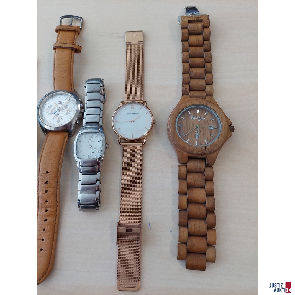 5 Herrenarmbanduhren u.a.