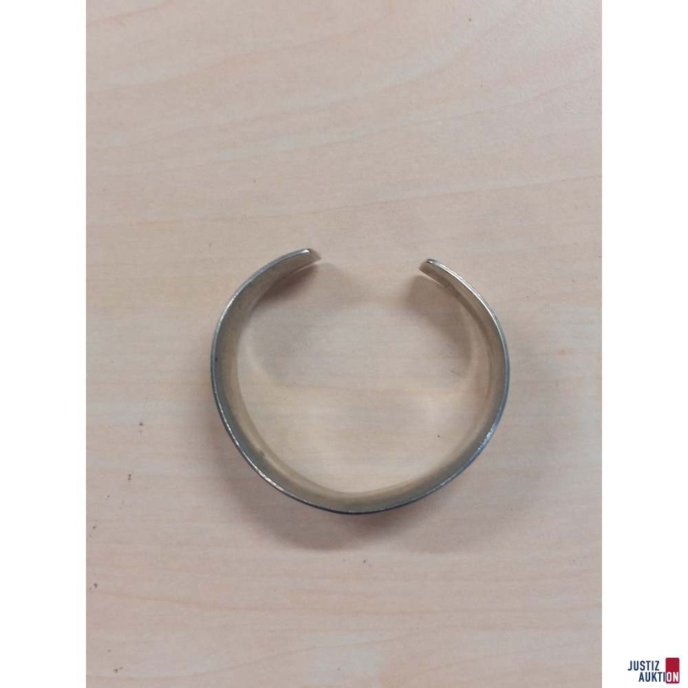 Designer&nbsp;Armreifen &bdquo;Jorgen Jensen&OpenCurlyDoubleQuote; Modell 168 Pewter