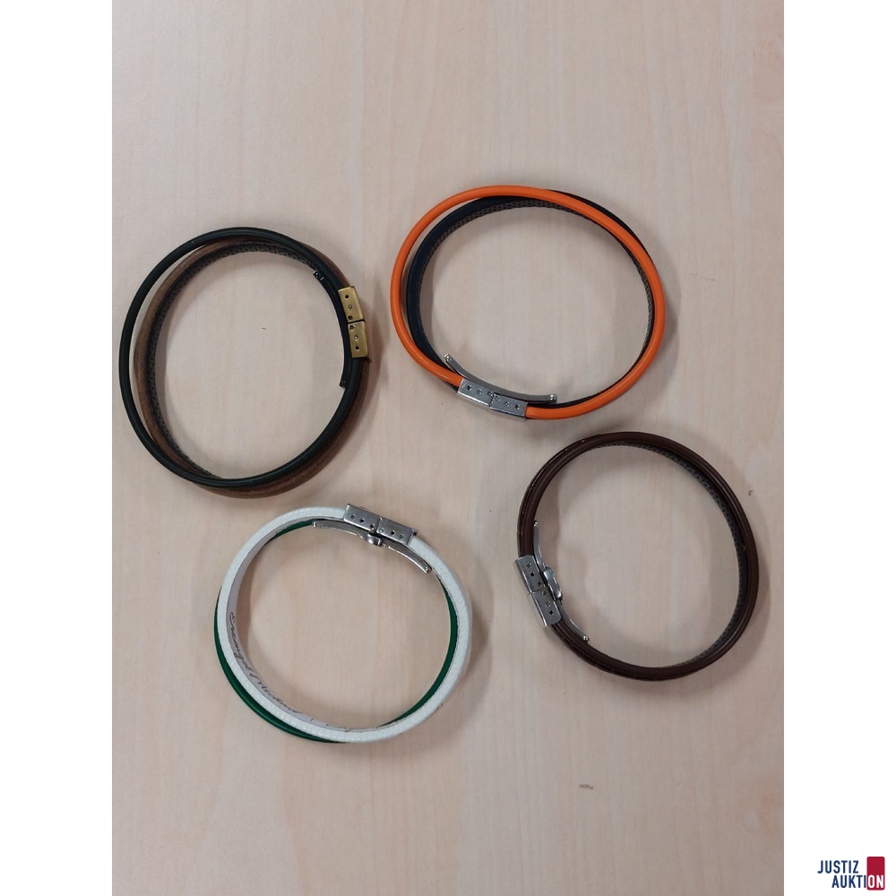 4 Wendestein Balance Armbänder mit Wildlederprägung