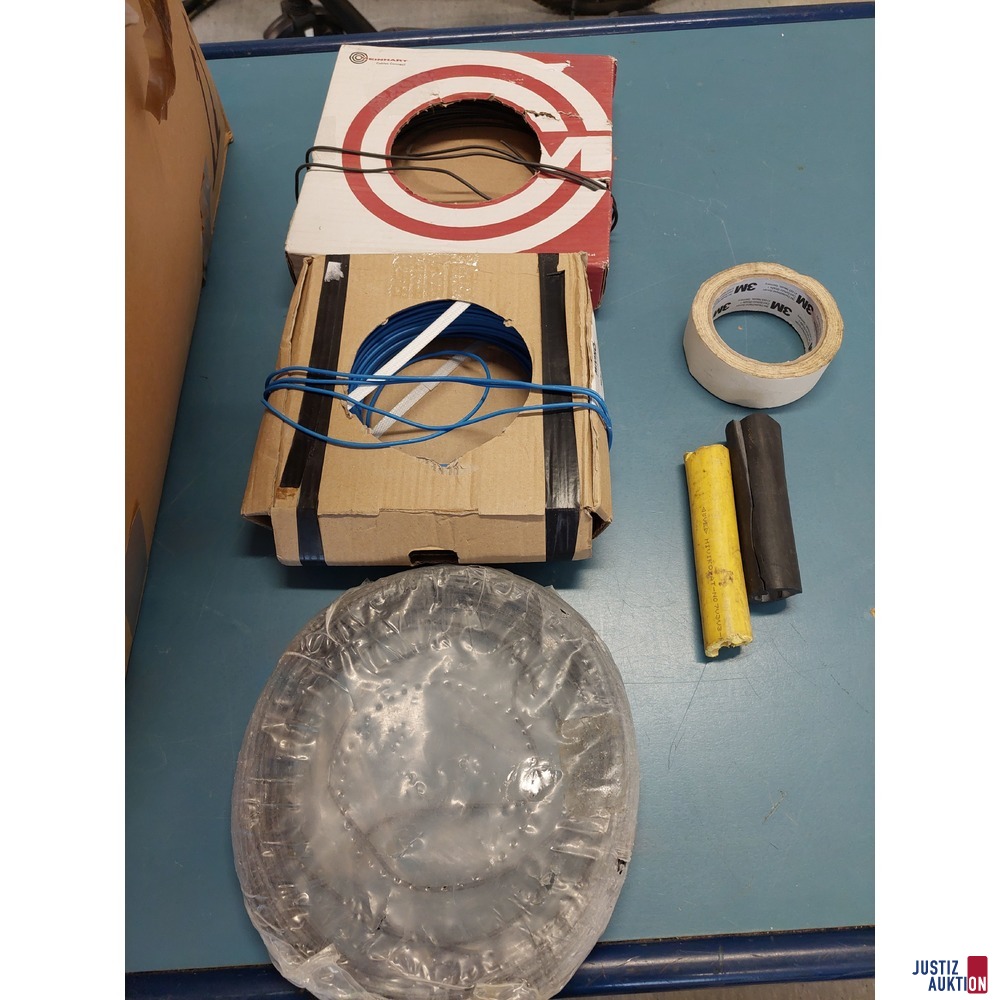 Diverse Kupfer-&comma; Erd- und Stromkabel in unterschiedlichen St&auml;rken und L&auml;ngen