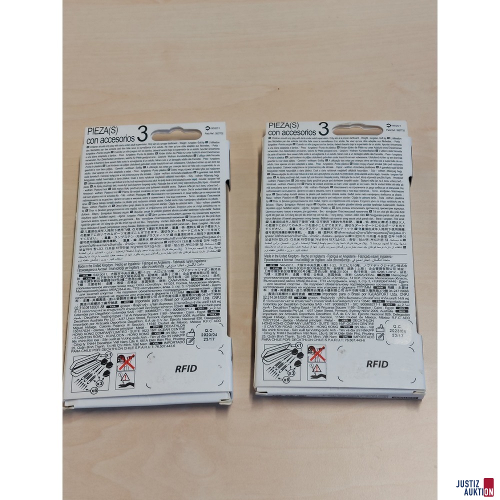 2 Packungen Dartpfeile der Marke Decathlon Canaveral Gewicht 18 g