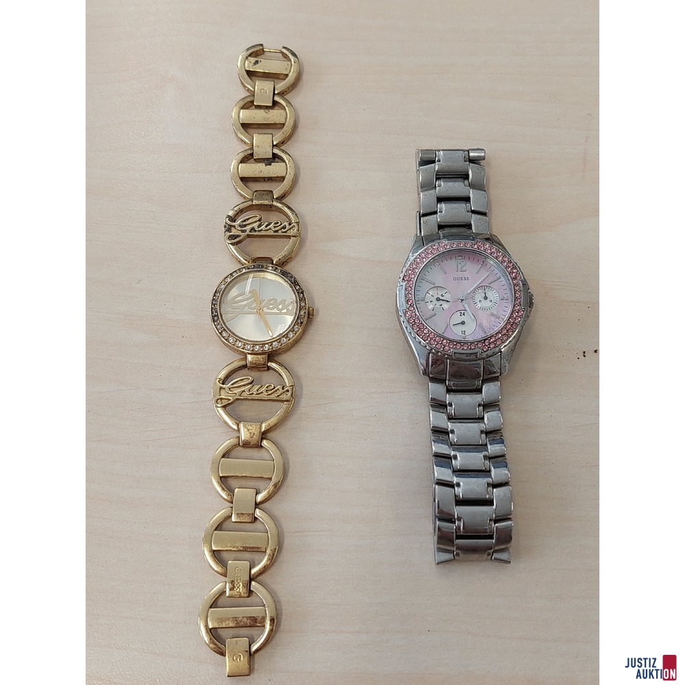 2 Damenarmbanduhren der Marke Guess