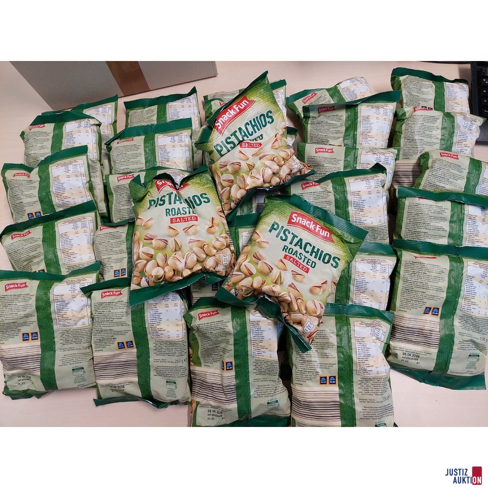 30 x Geröstete Pistazien - Snack Fun von Hofer/Aldi je 250g 