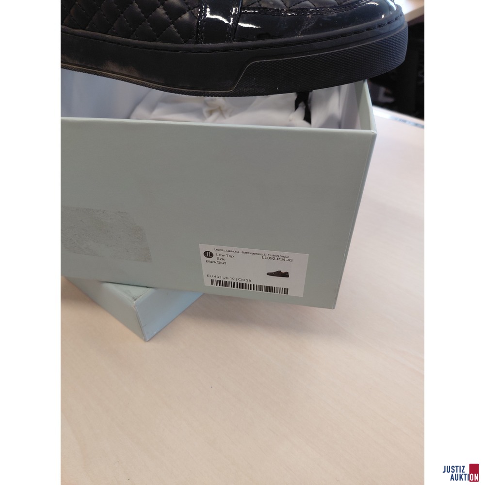 Leandro Lopes Low Top Ezio Black Gold Gr&ouml;&szlig;e 43