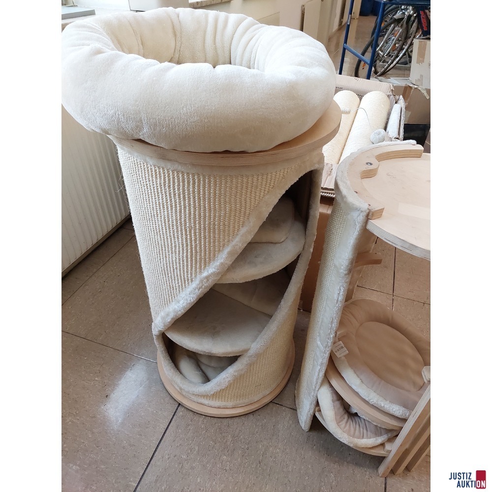 Kratzbaum XXL für große Katzen - 2 Kratztonnen XXL