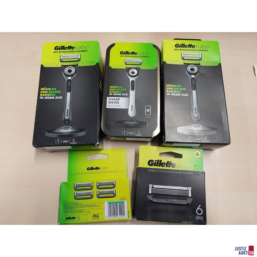 3 Rasierapparate der Marke Gilette Labs u.a.