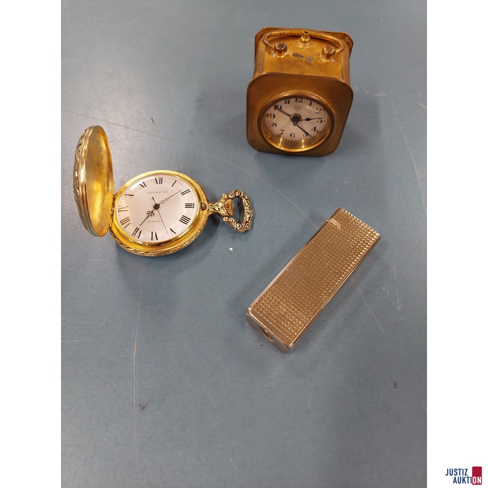 Taschenuhr - Wecker - Feuerzeug