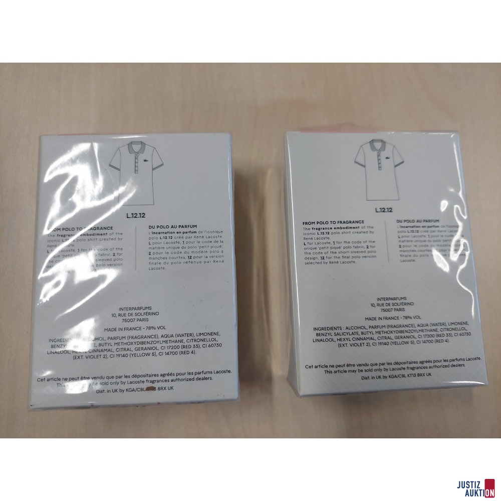 Eau de Toilette der Marke Lacoste L&period;12&period;12 Rose Eau Fraiche Vaporisateur Natural Spray 50 ml in Originalverpackung - NEU