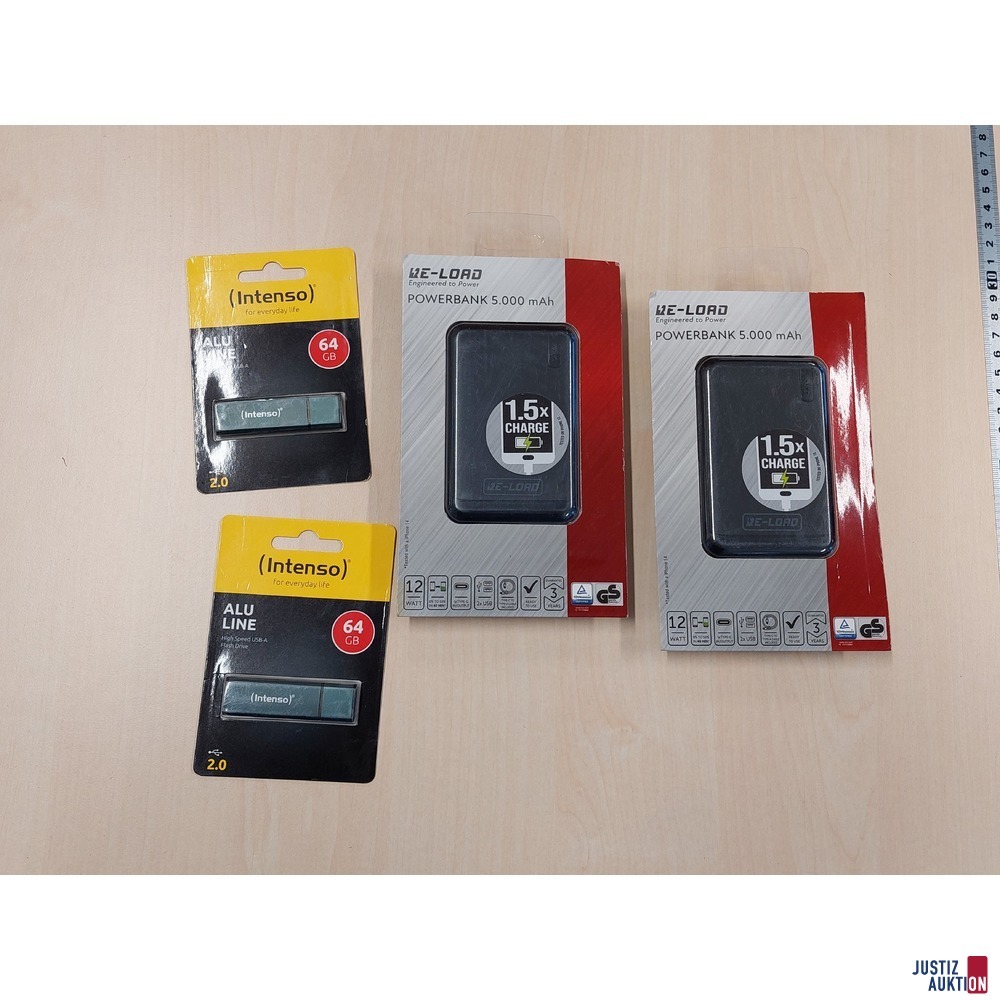 2 USB-Sticks der Marke ALU LINE Intenso 64 GB u&period;a&period;