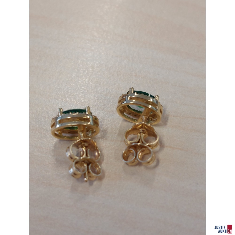 1 Paar Ohrringe gelbgold 585&permil; punziert