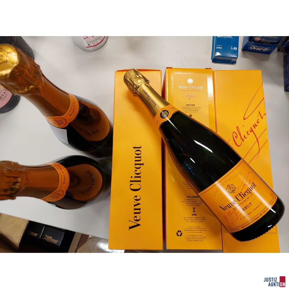 6 Flaschen Champagne Veuve Clicquot Brut 750 ml 12 %