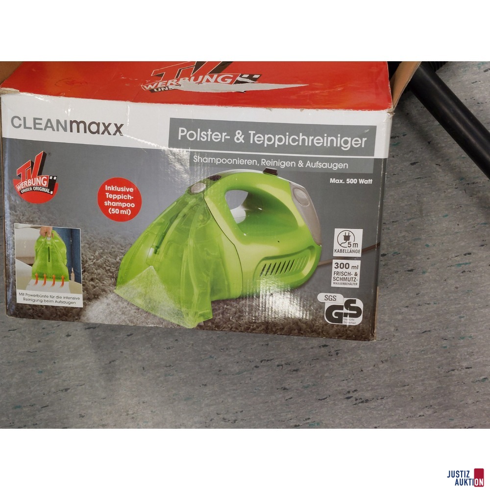 Polster- und Teppichreiniger der Marke Cleanmaxx u.a.