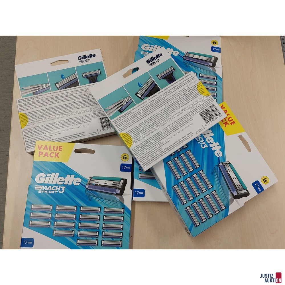 6 St&uuml;ck 17er Packungen Rasierklingen der Marke Gilette