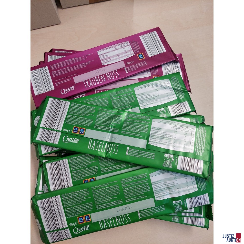 30 x Choceur Schokoladen von Hofer/Aldi je 300g
