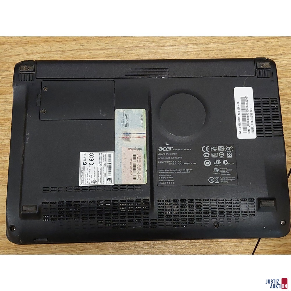 Mini Notebook der Marke Acer Aspire ZG5 gebraucht/Gebrauchsspuren vorhanden