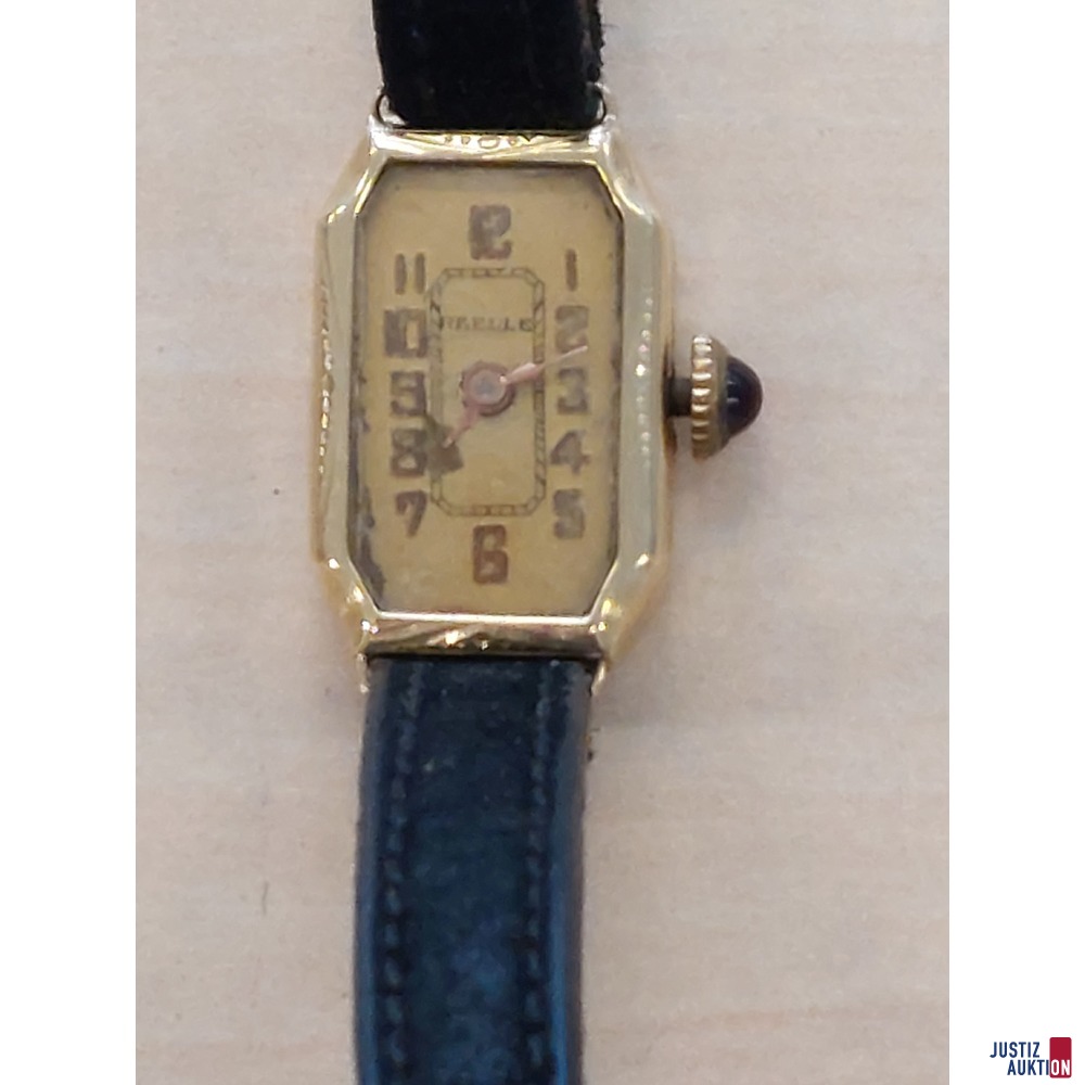 Damenarmbanduhr der Marke Reele 1,2 g 14 Karat Gelbgold