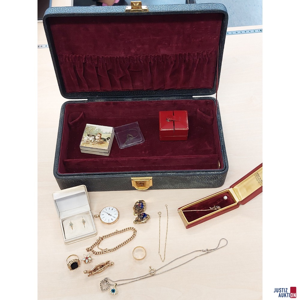 Konvolut Schmuck 585 ‰ punziert/amtspunziert