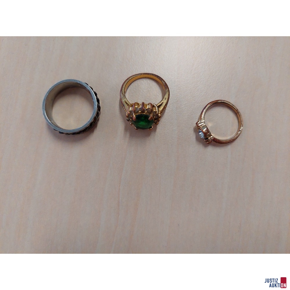 Konvolut an Modeschmuckringen