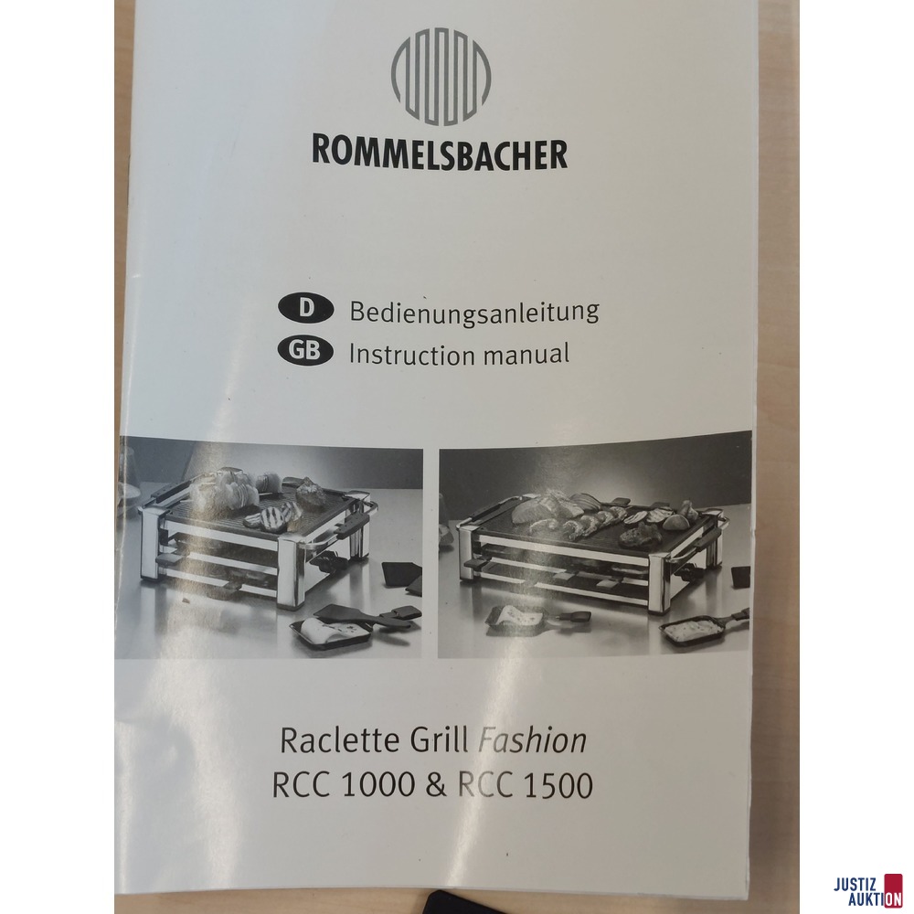 Raclette der Marke Rommelsbacher - RCC 1000 &amp; RCC 1500