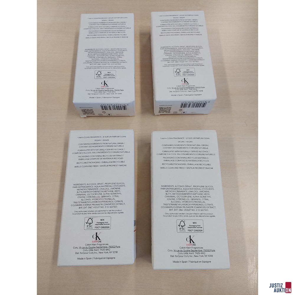 4 Eau de Toilette der Marke Calvin Klein Every One 100 ml
