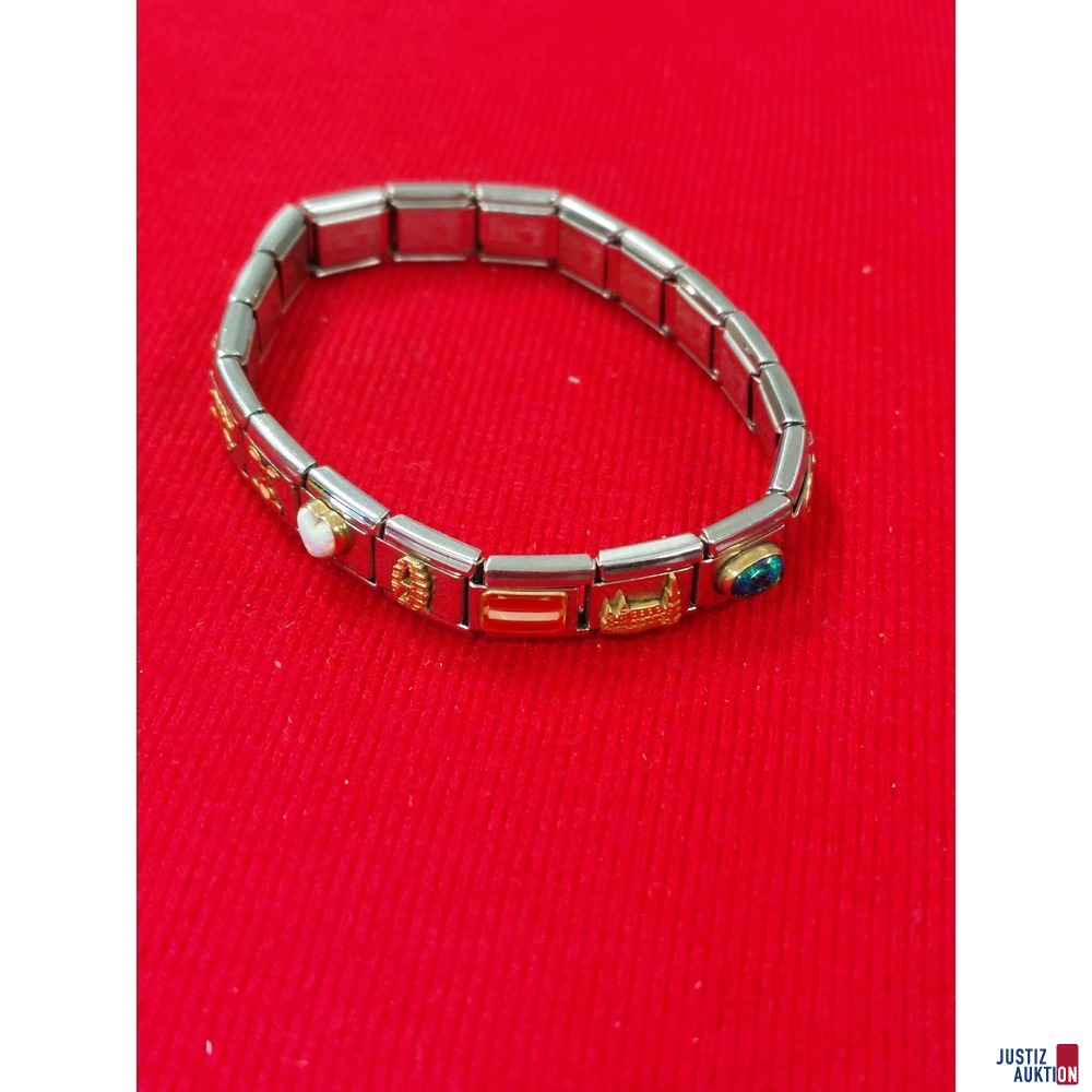 Nomination Armband Länge 18 cm mit 16 Stück Elementen