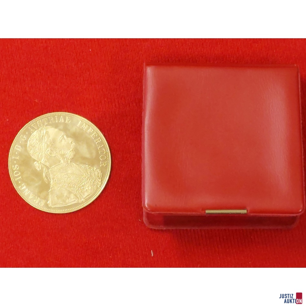 Vierfachdukat 986 Gold Gewicht 13,96 g