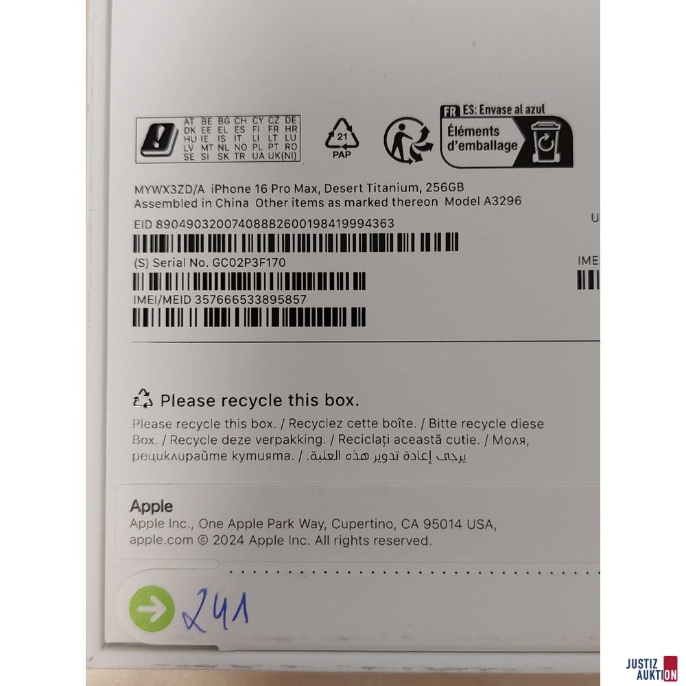 Handy der Marke Apple iPhone 16 Pro Max Desert Titanium&comma; 256GB