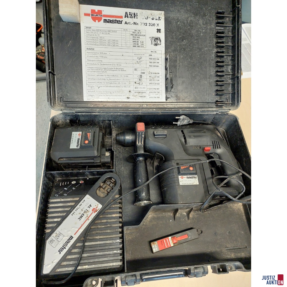 Akku-Bohrhammer der Marke Würth ABH 20-SLE