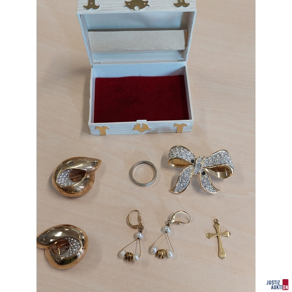 1 Paar Ohrh&auml;nger mit Kunstperlen