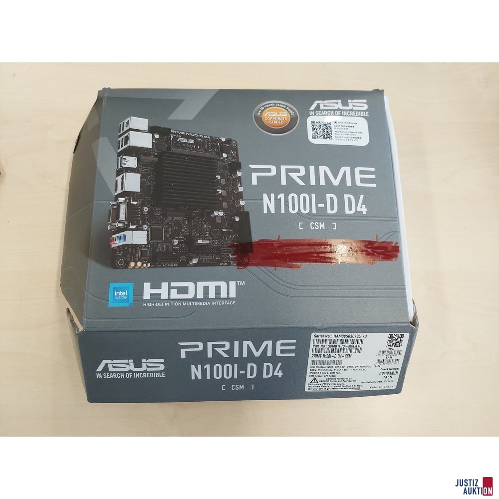 Motherboard der Marke Asus Prime N100I-D D4