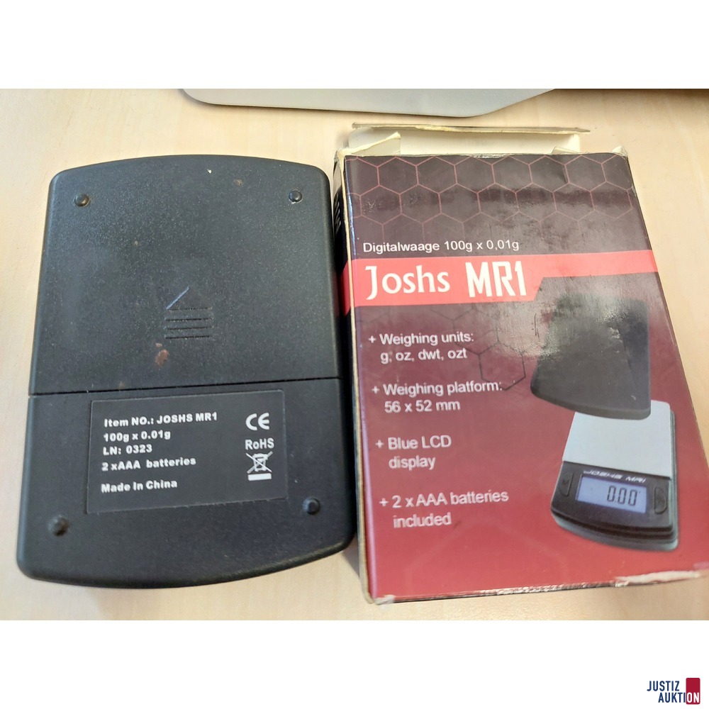 Digitalwaage der Marke Joshs MR1&comma; 100g x 0&comma;01g - in Originalverpackung