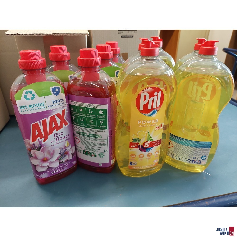 5 Allzweckreiniger der Marke AJAX fete des fleurs u.a.
